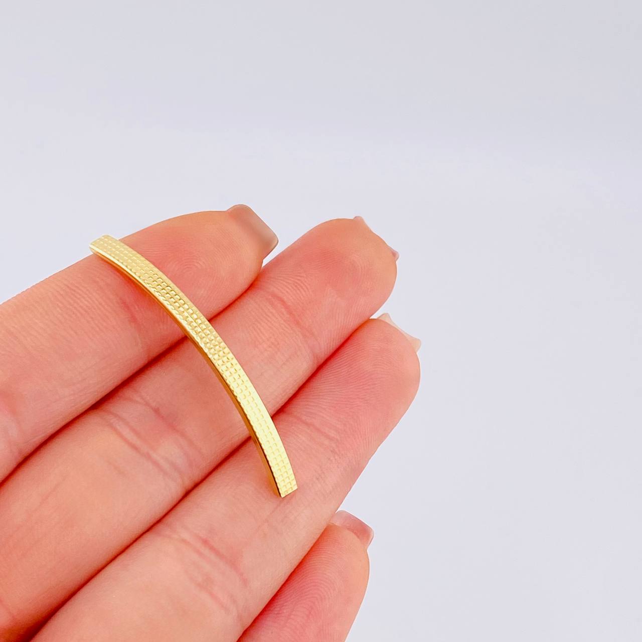 Herraje Tubular 0.4 g / 1 1/2 in Oro Amarillo 18K