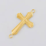 Herraje Cruz Bordeada 0.75 g / 1 1/4 in Oro Amarillo 18K