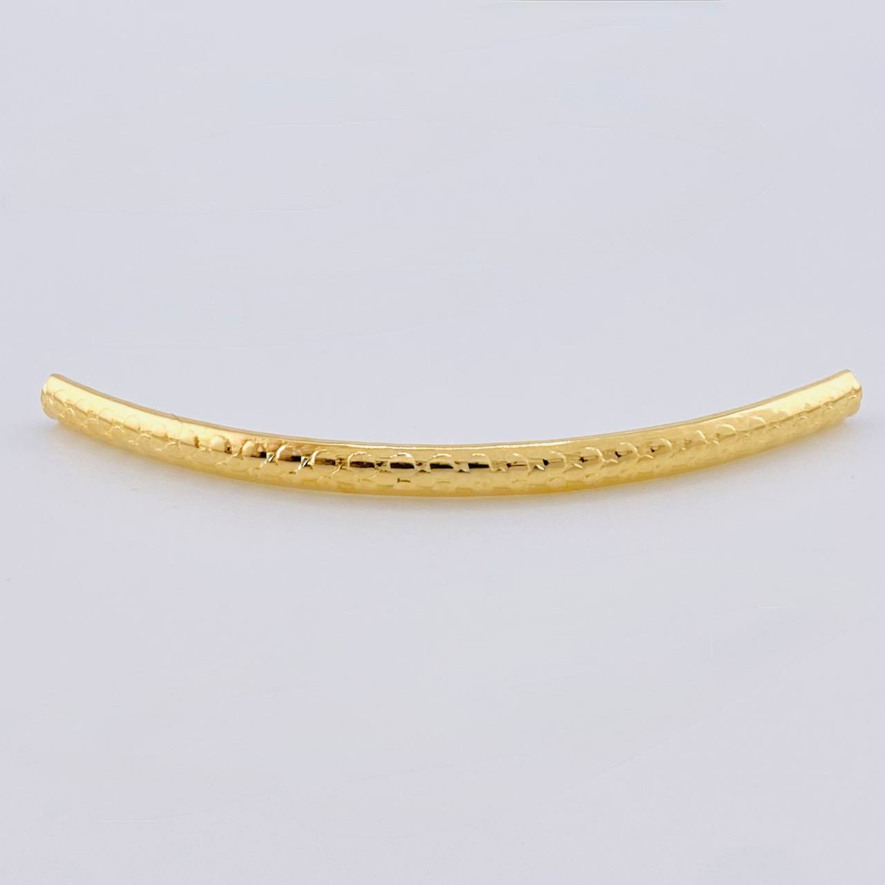 Diamond Cut Tubular Charm 0.3 g / 1 3/4 in 18K Yellow Gold