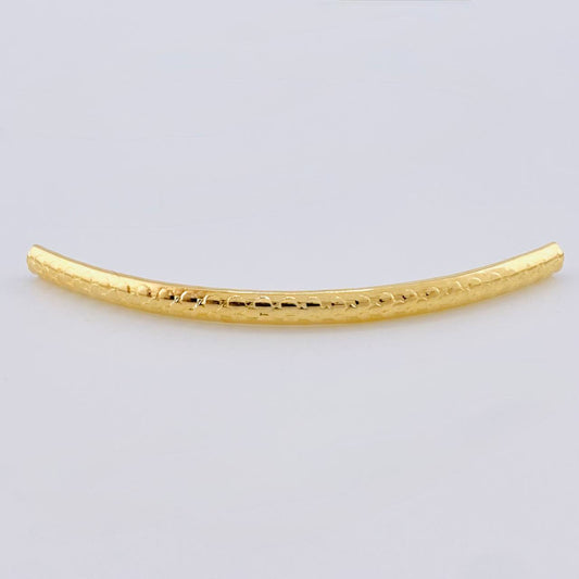 Diamond Cut Tubular Charm 0.3 g / 1 3/4 in 18K Yellow Gold