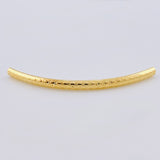 Diamond Cut Tubular Charm 0.3 g / 1 3/4 in 18K Yellow Gold