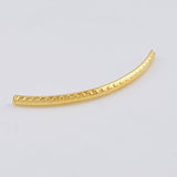 Diamond Cut Tubular Charm 0.3 g / 1 3/4 in 18K Yellow Gold