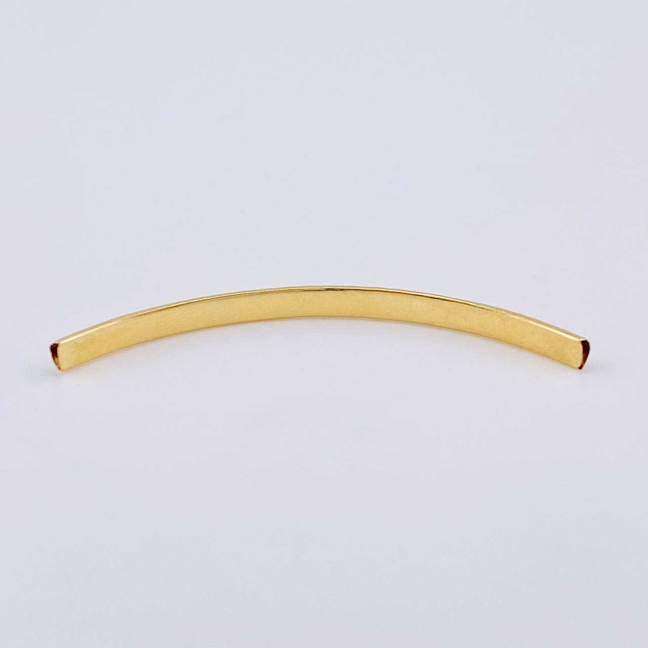 Diamond Cut Tubular Charm 0.3 g / 1 3/4 in 18K Yellow Gold