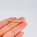 Diamond Cut Tubular Charm 0.3 g / 1 3/4 in 18K Yellow Gold