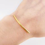 Diamond Cut Tubular Charm 0.3 g / 1 3/4 in 18K Yellow Gold