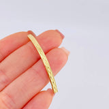 Herraje Tubular Rombo 0.4 g / 1 3/4 in Oro Amarillo 18K