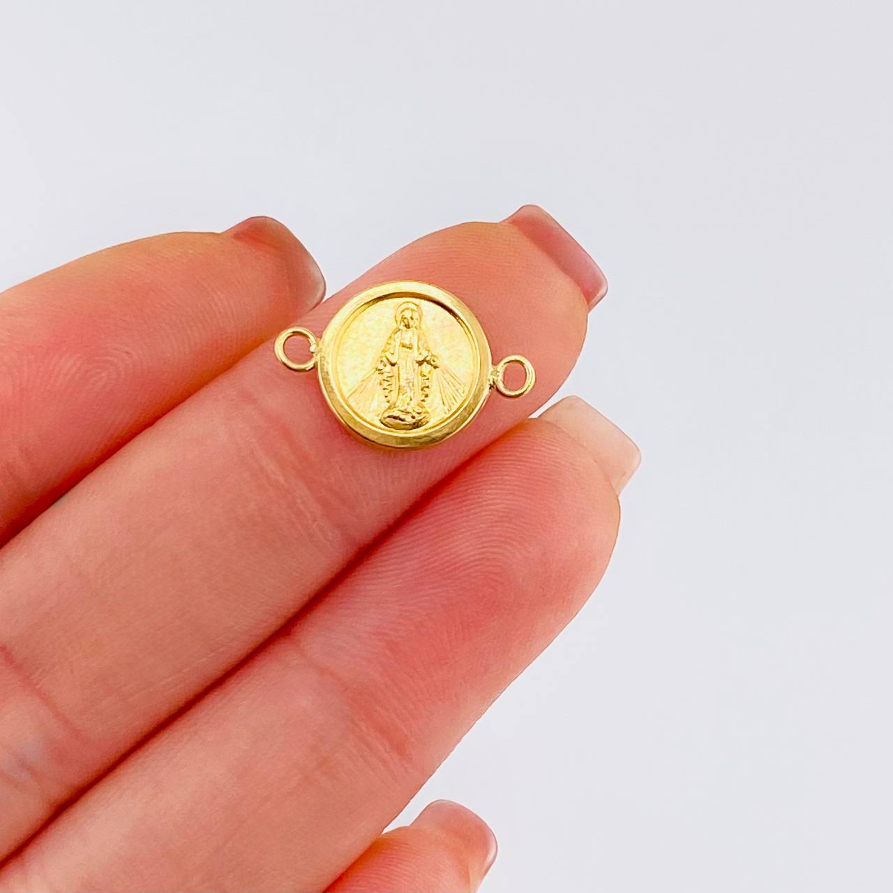 Herraje Virgen Milagrosa 0.55 g / 3/4 in Oro Amarillo 18K