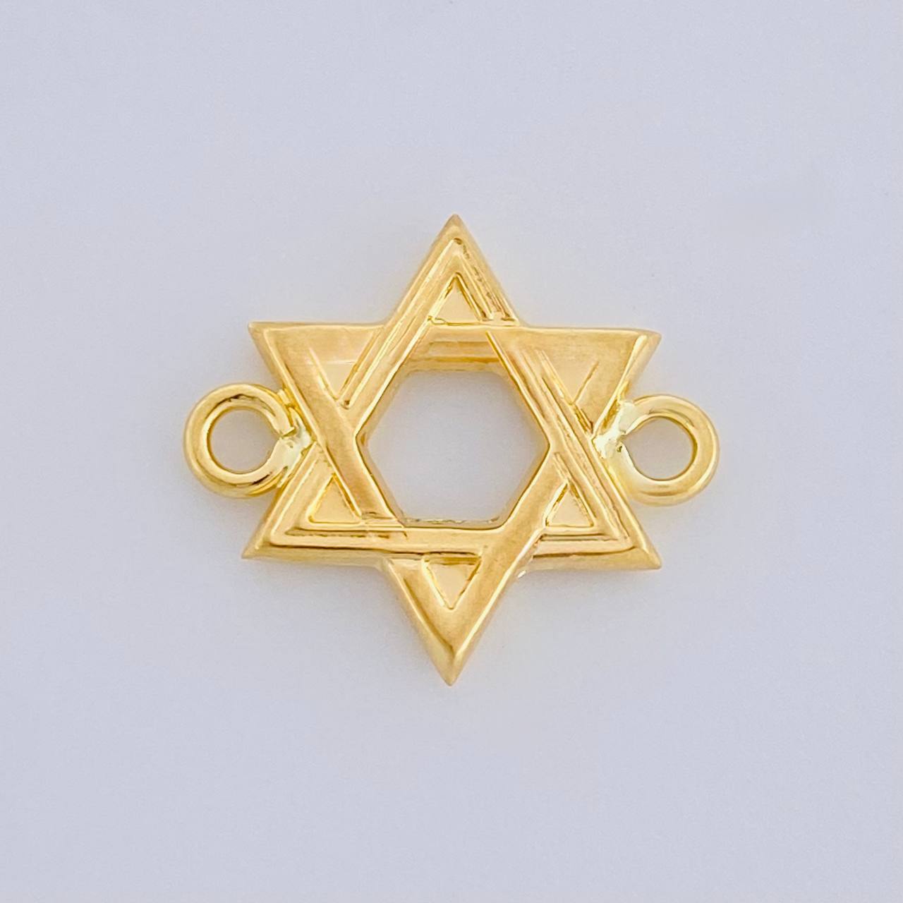 Herraje Estrella De David 0.6 g / 3/4 in Oro Amarillo 18K