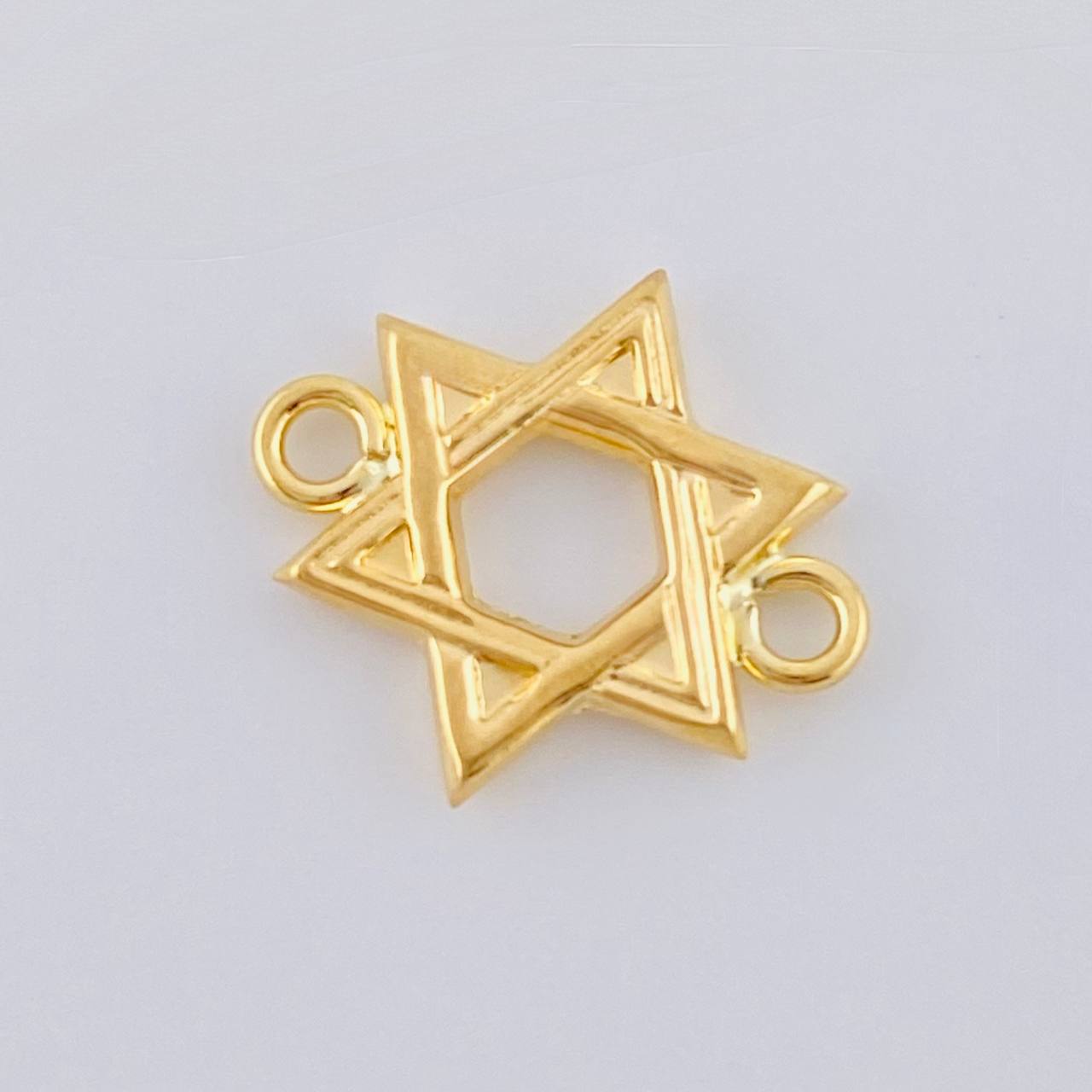 Herraje Estrella De David 0.6 g / 3/4 in Oro Amarillo 18K