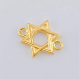 Herraje Estrella De David 0.6 g / 3/4 in Oro Amarillo 18K