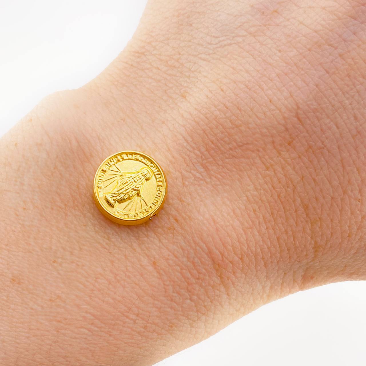 Herraje Virgen Milagrosa 0.75 g / 1/2 in Oro Amarillo 18K