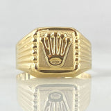 Anillo Sello Corona 1.85gr / T7 3/4 / Oro 18K *