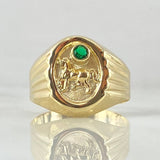 Horse Signet Ring 2.6gr / Size 10 / 18K Gold ©