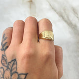 Christ Face Ring 1.9gr / Size 8 1/2 / 18K Yellow Gold