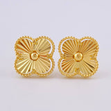 Topos Trebol Diamantados 3.5 g / in / 11.8 mm Oro Amarillo 18K