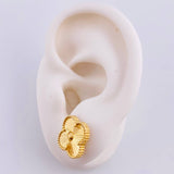 Topos Trebol Diamantados 3.5 g / in / 11.8 mm Oro Amarillo 18K