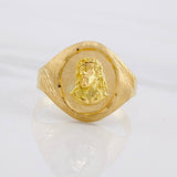 Anillo Rostro Cristo 2.6g / T9 Oro Amarillo 18K