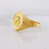 Anillo Rostro Cristo 2.55g / T8 Oro Amarillo 18K