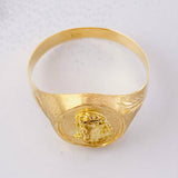 Anillo Rostro Cristo 2.6g / T9 Oro Amarillo 18K