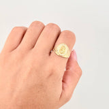 Anillo Rostro Cristo 2.6g / T10 1/2 Oro Amarillo 18K