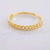 Anillo Cubano 1.2g / T7 Oro Amarillo 18K