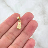 Pendant Money Bag 0.55gr / 2cm / Smooth Yellow Gold 18K Pendant