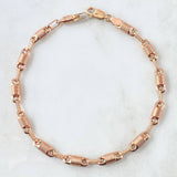 Bracelet Striped Barrel Bracelet 4.7 gr / 20.5cm / 4.3mm Textured 18K Rose Gold