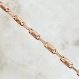 Bracelet Striped Barrel Bracelet 4.7 gr / 20.5cm / 4.3mm Textured 18K Rose Gold