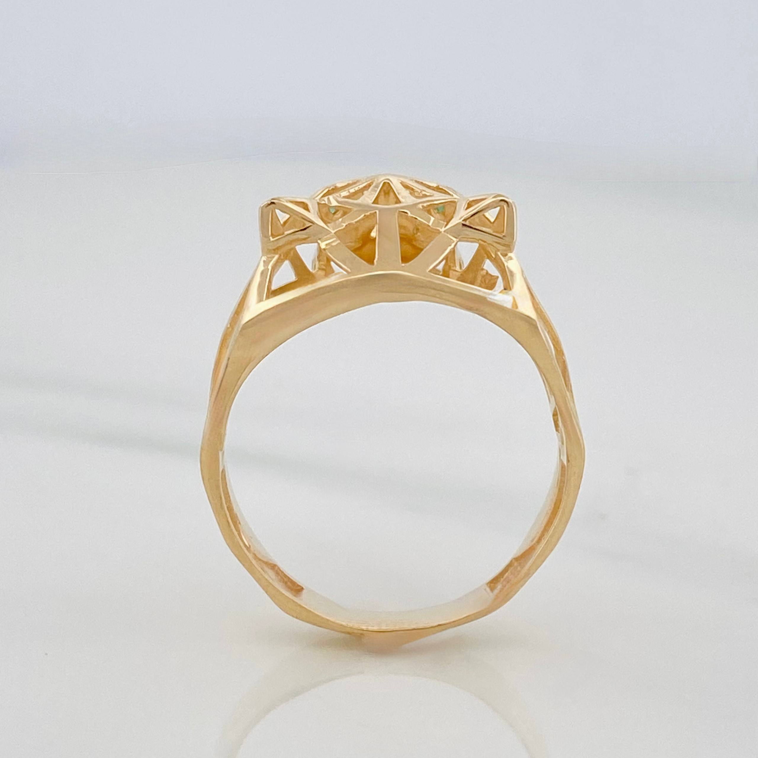 Anillo Pantera Filigrana 4.2 g / T8 Oro Amarillo 18K
