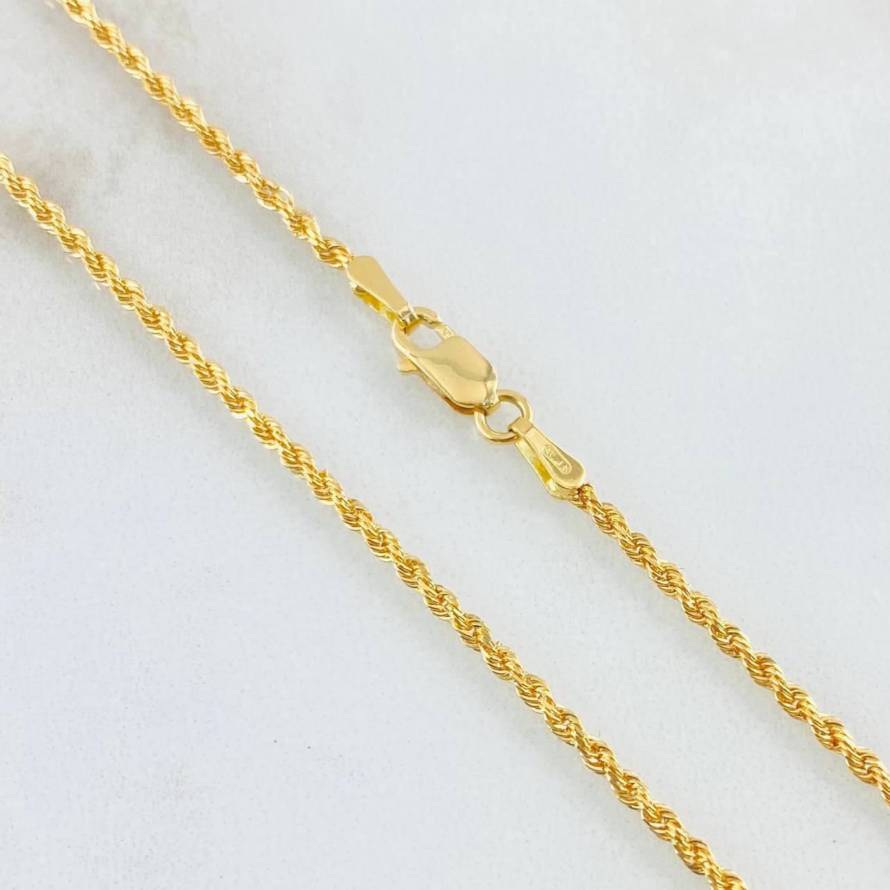 Rope Chain 3.8gr / 23 1/2 in / 2.2mm Yellow Gold +3 18K