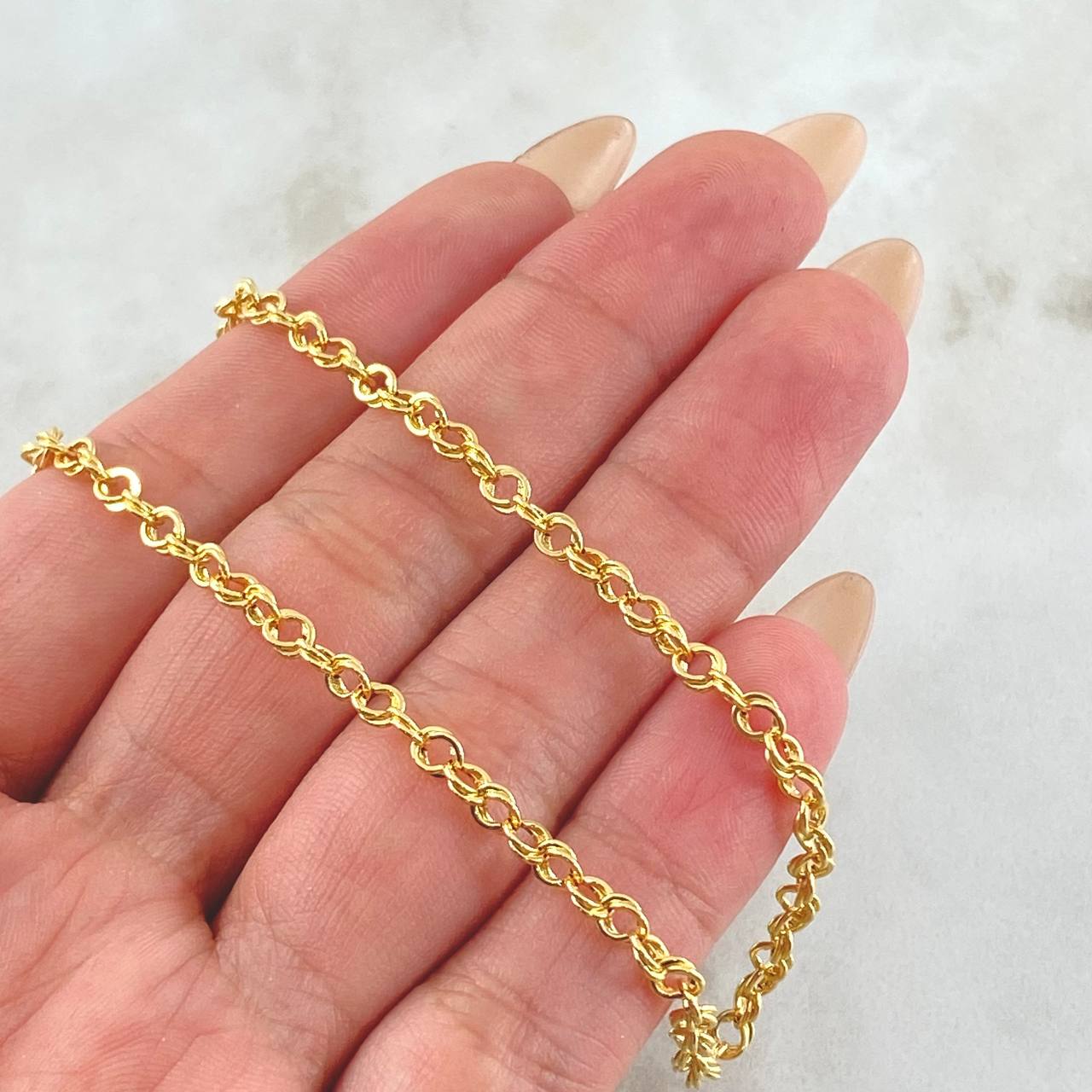 Cadena Lazo Roll-On 4.05gr / 19 3/4 in / 3.3mm Oro Amarillo +3 18K *