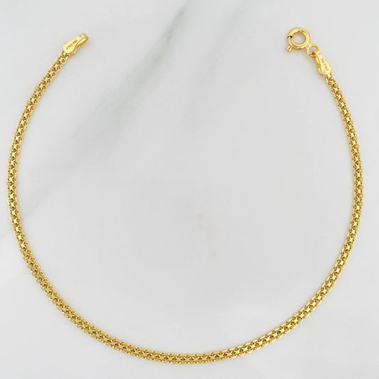 Pulso Chino 1.85g / 7 1/2 in / 2mm Oro Amarillo 18K