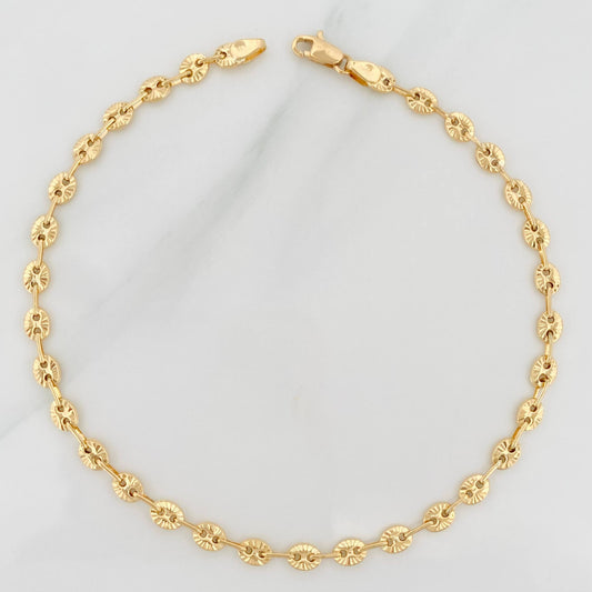Tobillera Gc 3.8 g / 9 3/4 in / 3.8 mm Oro Amarillo 18K