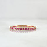 Petit Churumbela Ring 1.5gr / Size 6 1/2 / Fuchsia Zircons 18K Yellow Gold