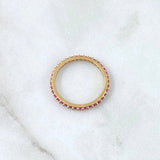 Petit Churumbela Ring 1.5gr / Size 6 1/2 / Fuchsia Zircons 18K Yellow Gold