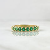 Anillo Churumbela Hilera Externa 2.65gr / T6 / Circones Verdes Oro Amarillo 18K