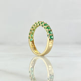 Anillo Churumbela Hilera Externa 2.65gr / T6 / Circones Verdes Oro Amarillo 18K