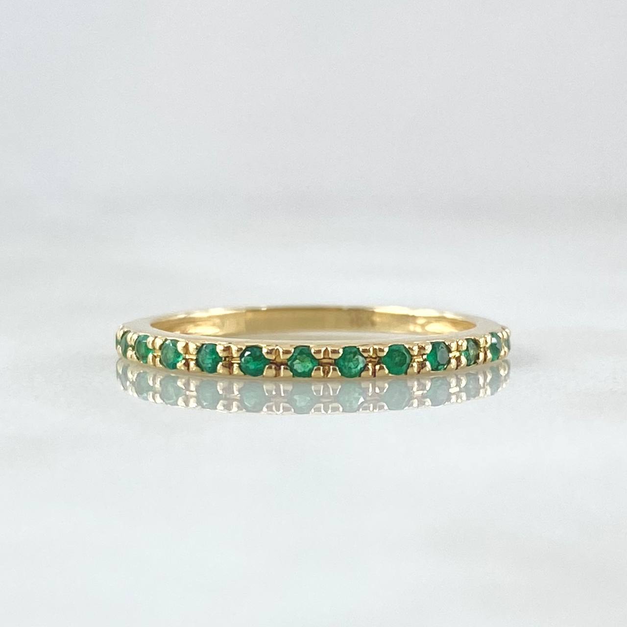 Ring Band Churumbela 1.5gr / T6 1/4 / Emeralds 12pts 18K Yellow Gold (Jewel)