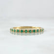 Ring Band Churumbela 1.5gr / T6 1/4 / Emeralds 12pts 18K Yellow Gold (Jewel)