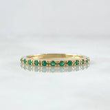 Ring Band Churumbela 1.5gr / T6 1/4 / Emeralds 12pts 18K Yellow Gold (Jewel)