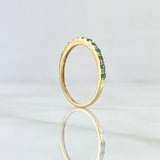 Ring Band Churumbela 1.5gr / T6 1/4 / Emeralds 12pts 18K Yellow Gold (Jewel)