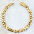 Pulso Cubano 13.1gr / 20cm / 6.9mm Broche Cajón Oro Amarillo 18K