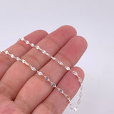Cadena Flor Espejo 2.25g / 17 3/4 in / 2.1mm Plata 925