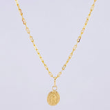 Set Cadena Aro Seguido + Dije Virgen De Guadalupe / 2.2 g / 17 3/4 in Oro Amarillo 18K