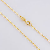 Set Cadena Aro Seguido + Dije Virgen De Guadalupe / 2.2 g / 17 3/4 in Oro Amarillo 18K