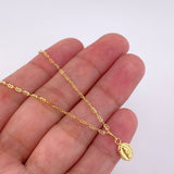 Set Cadena Aro Seguido + Dije Virgen De Guadalupe / 2.2 g / 17 3/4 in Oro Amarillo 18K