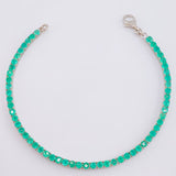 Tennis Bracelet Emeralds 3.47Qts 8 g / 7 1/2 in / 2.9 mm Sterling Silver 925