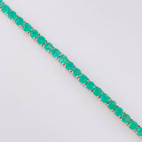 Tennis Bracelet Emeralds 3.47Qts 8 g / 7 1/2 in / 2.9 mm Sterling Silver 925