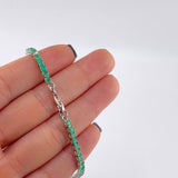 Tennis Bracelet Emeralds 3.47Qts 8 g / 7 1/2 in / 2.9 mm Sterling Silver 925