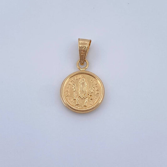 Dije Dije Virgen De Fatima 0.55gr / 3/4 in / Oro Amarillo 18K &